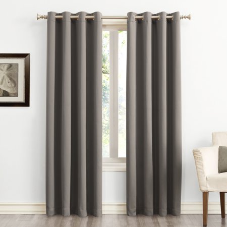 Sun Zero Nolan Blackout Grommet Curtain Panel, 54" W x 63" L - Gray
