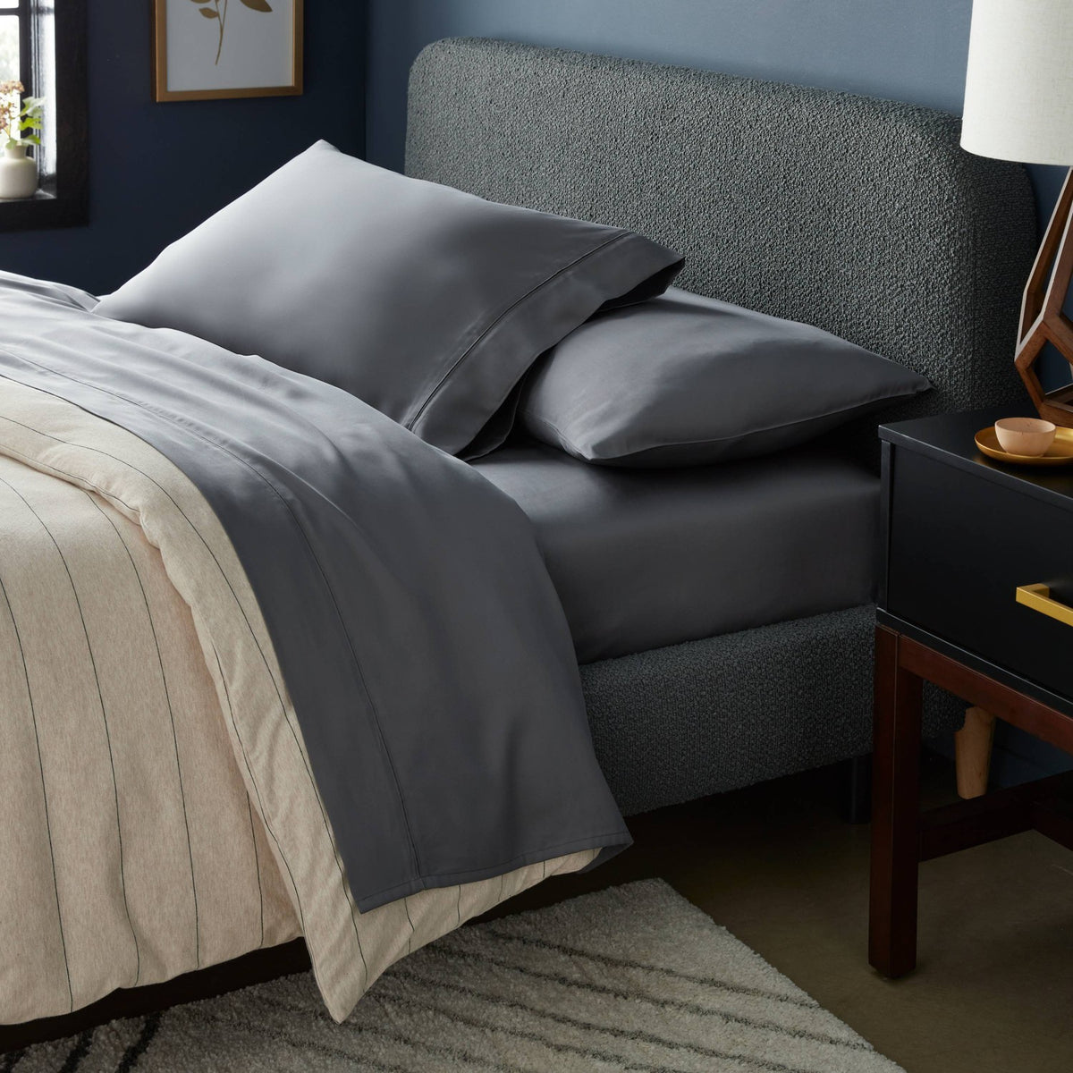 Threshold Twin/Twin XL 320 Thread Count Cool TENCEL Lyocell Sheet Set – Gray