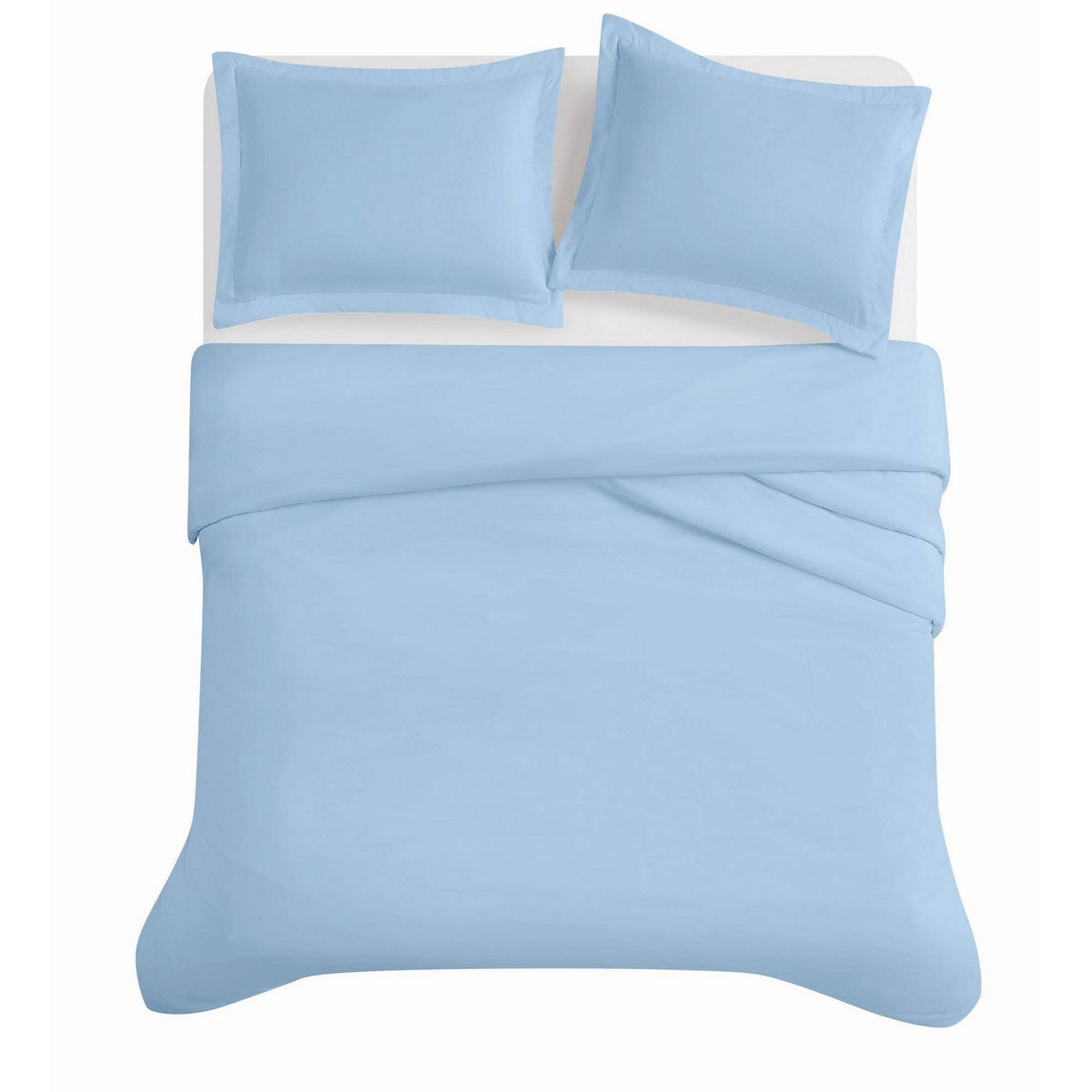 Truly Soft King Everyday Duvet Cover Set, Sky Blue - 3 Piece Microfiber