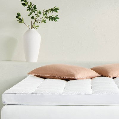 Twin XL Premium Cooling 4" Dual Layer Memory Foam Mattress Topper - Casaluna