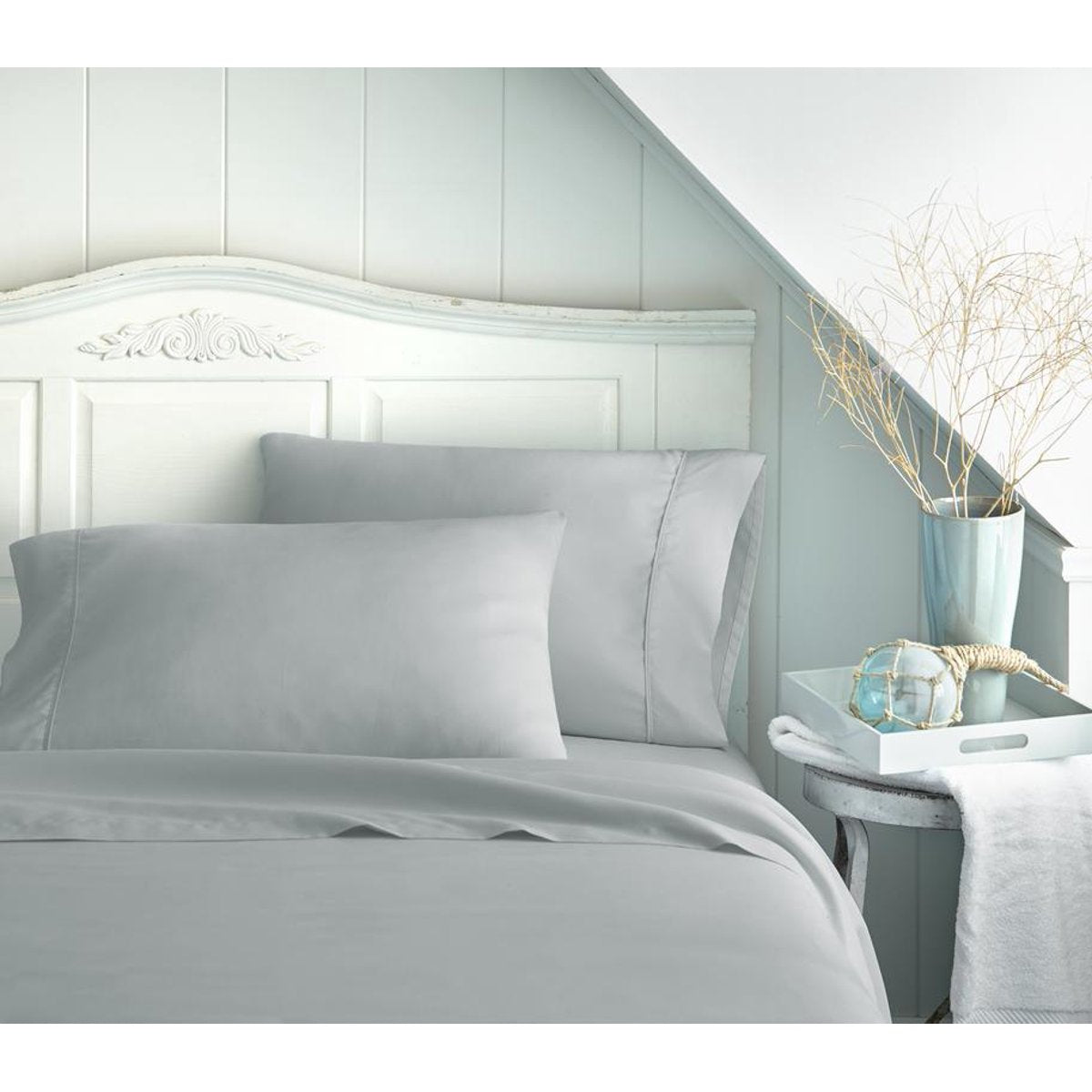Home Collection Twin Ultra Soft Microfiber Sheet Set, Light Gray