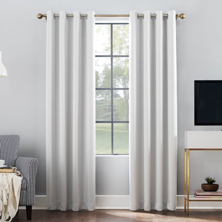 Sun Zero Oslo 100% Blackout Grommet Curtain Panel, 52" W x 63" L - Pearl