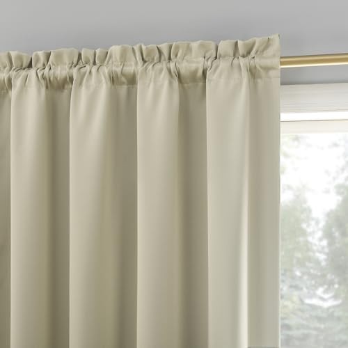 Sun Zero Oslo Extreme 100% Blackout Rod Pocket Panel, 52" W x 84" L - Cream