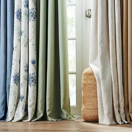 Martha Stewart Westchester Print Grommet Blackout Panel, 50" W x 84" L - Blue