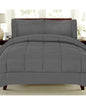Sweet Home Collection 7-Piece Queen Bed-in-a-Bag, Gray - Reversible Down-Alternative Comforter & Sheet Set