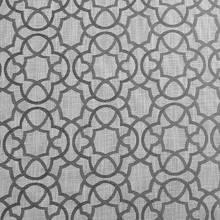 Max Blackout Campbell Geo Jacquard Grommet 100% Blackout Panel, 50"x95" - Gray