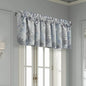 Five Queens Court Quincy Straight Rod Pocket Valance, 88" W x 18" L — Blue