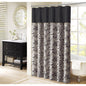 Madison Park Whitman Jacquard Shower Curtain, 72" x 72" — Black