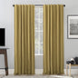 Sun Zero Evelina Faux Silk 100% Blackout Back Tab Panel, 50" W x 95" L - Gold
