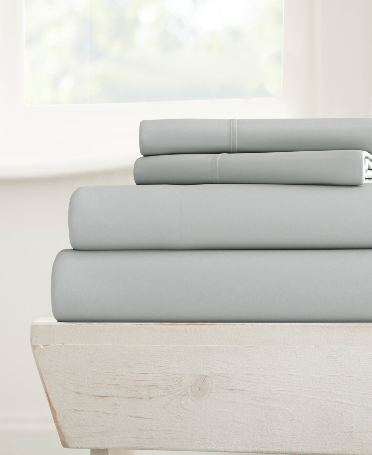 Home Collection Twin Ultra Soft Microfiber Sheet Set, Light Gray