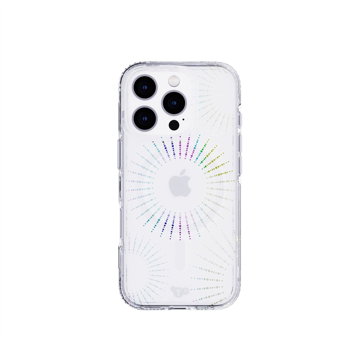 tech21 EvoSparkle Clear/Silver Glitter Transparent MagSafe Case iPhone 16 Pro