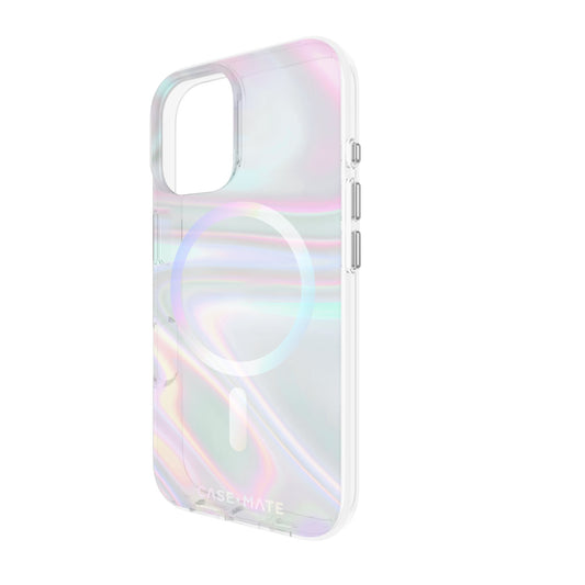 Case-Mate Iridescent Glossy MagSafe Magnetic Back Case Raised Edges iPhone 16