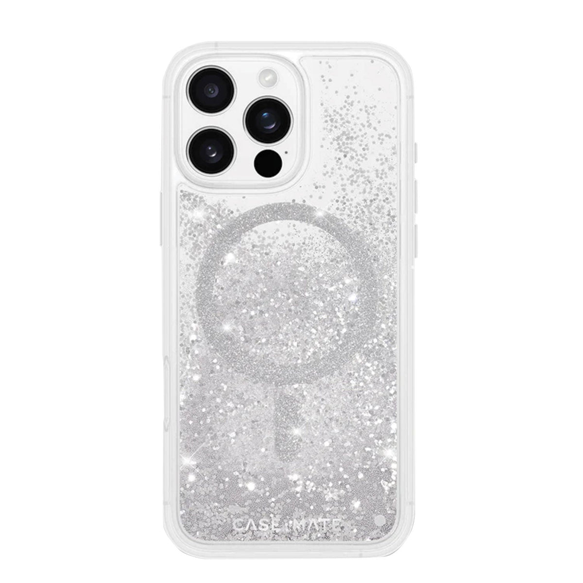 Case-Mate MagSafe Shockproof Back Case Clear/Silver Glitter iPhone 16 Pro