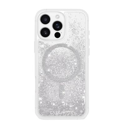 Case-Mate MagSafe Shockproof Back Case Clear/Silver Glitter iPhone 16 Pro