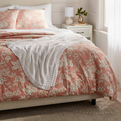 Threshold Full/Queen Sweater Knit Bed Blanket – White