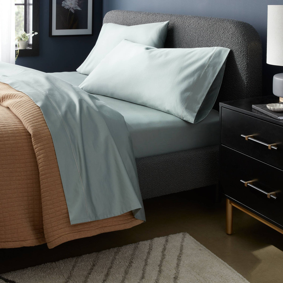 Threshold Full 800 Thread Count 4pc Hotel Collection Sheet Set – Single Baratta Light Teal Green