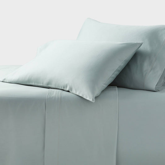 800TC Hotel Sheet Set Light Teal Green - Threshold
