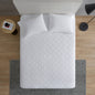 Sleep Philosophy Queen All Natural Cotton Percale Quilted Mattress Pad, White - Fits up to 16"