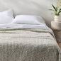 Full/Queen Chunky Knit Bed Blanket Marled Gray - Casaluna: Acrylic Sweater Knit, Machine Washable