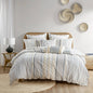 INK+IVY Imani Full/Queen 3pc Comforter Set Gray/White/Black Geometric OEKO
