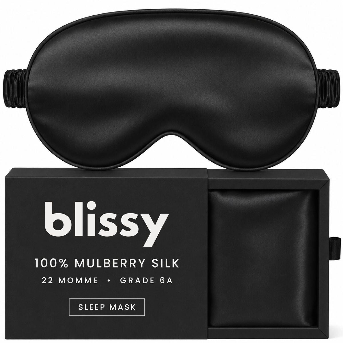 Blissy Silk Sleep Mask - Black