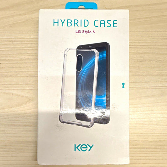KEY Hybrid Case Clear Transparent Hybrid Finish for LG Stylo 5